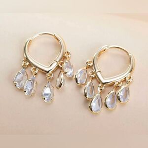 Crystal hoop earrings M625